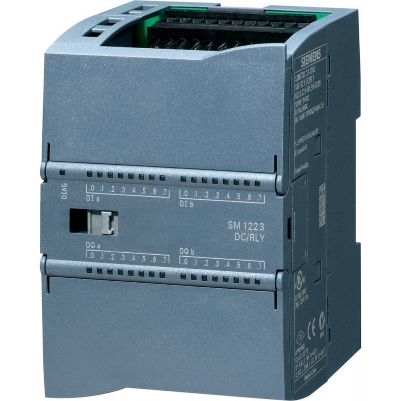 SIMATIC S7-1200, E/S DIGITALES SM 1223, 16 DI/16 DO, 16 DI DC 24V, SINK/SOURCE, 16 DO, RELÉ 2 A